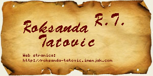 Roksanda Tatović vizit kartica